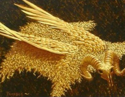 Ilustración del pelaje del vellocino de oro, de la mitología griega.