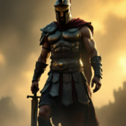 El dios Ares en el campo de batalla.